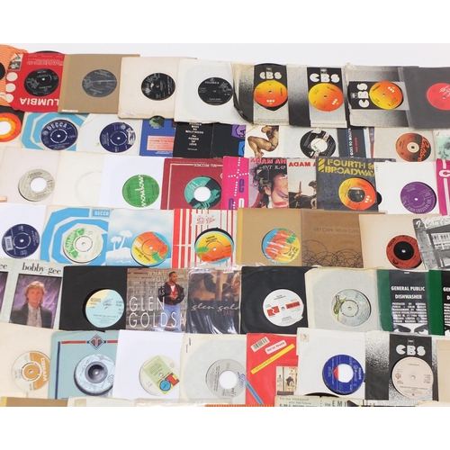 1458 - Collection of 45rpm records including The Beatles, The Bee Gees, The Everly Brothers, David Bowie, A... 