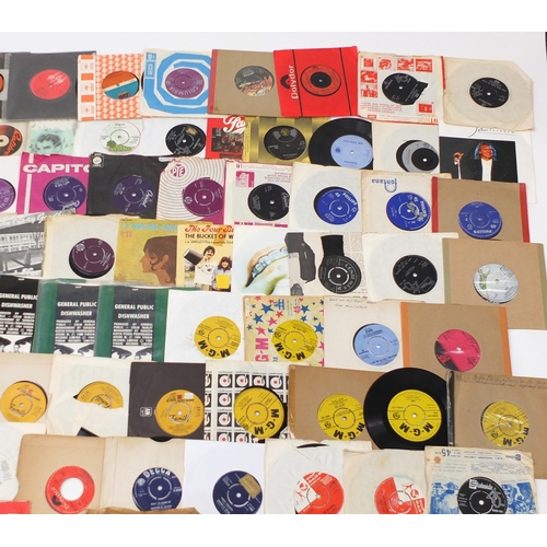 1458 - Collection of 45rpm records including The Beatles, The Bee Gees, The Everly Brothers, David Bowie, A... 