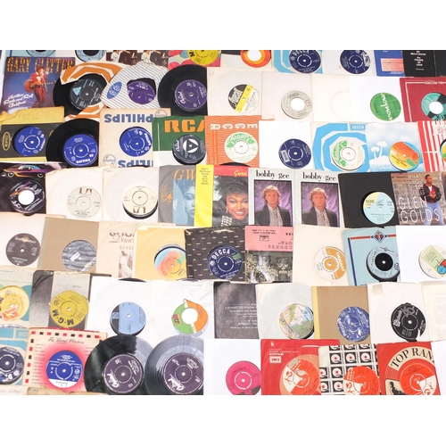 1458 - Collection of 45rpm records including The Beatles, The Bee Gees, The Everly Brothers, David Bowie, A... 