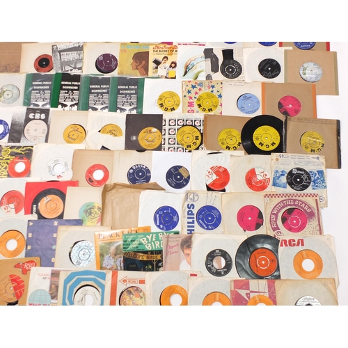 1458 - Collection of 45rpm records including The Beatles, The Bee Gees, The Everly Brothers, David Bowie, A... 