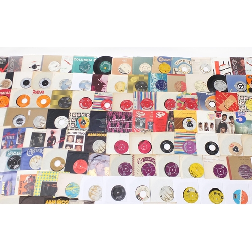 1444 - Collection of 45rpm records including The Beatles, Elvis Presley, The Bee Gees, Chubby Checker, Chas... 