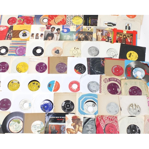 1444 - Collection of 45rpm records including The Beatles, Elvis Presley, The Bee Gees, Chubby Checker, Chas... 