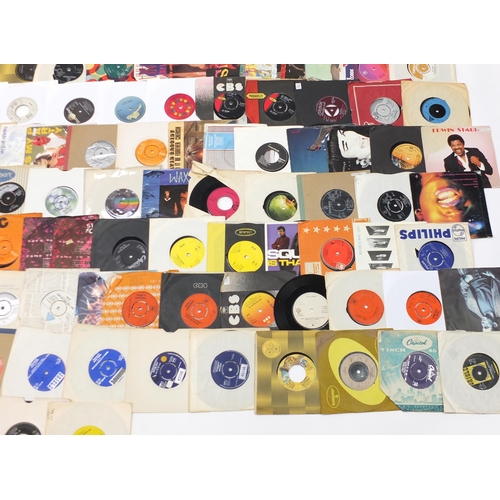 1451 - Collection of 45rpm records including The Beatles, The Carpenters, David Cassidy, Genesis, Hot Choco... 