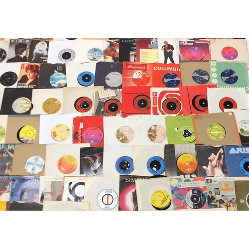 1452 - Collection of 45rpm records including Status Quo, Slade, The Seekers, The Carpenters, ABBA and Simpl... 