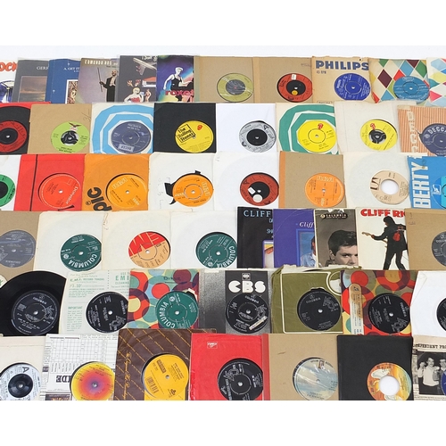 1457 - Collection of 45rpm records including Cliff Richard, The Ramblers, Johnnie Ray and Smoky Robinson