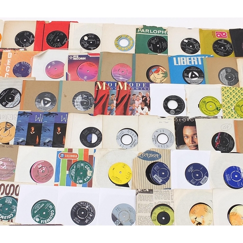 1432 - Collection of 45rpm records including A'ha, ABBA, Elvis Presley, The Hollies, Adam & the Ants and Ge... 