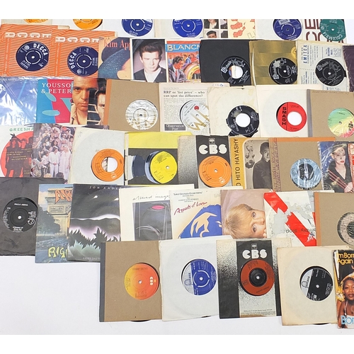 1432 - Collection of 45rpm records including A'ha, ABBA, Elvis Presley, The Hollies, Adam & the Ants and Ge... 