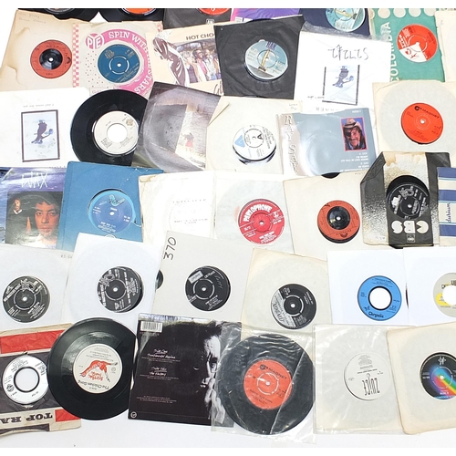 1437 - Collection of 45rpm records including Hot Chocolate, Slade, Buddy Holly, Gary Glitter, Status Quo, W... 