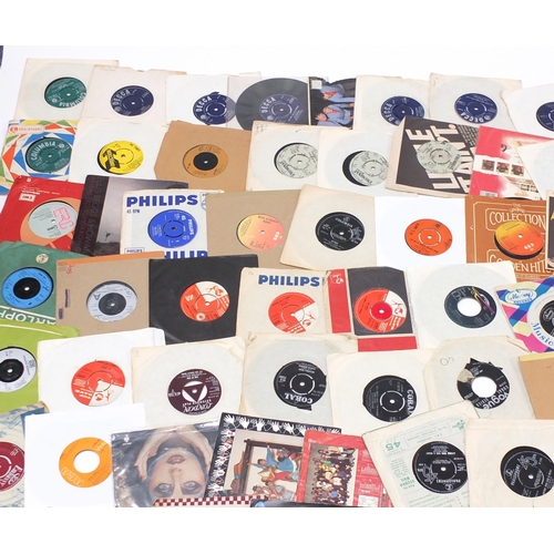 1449 - Collection of 45rpm records including Freddie Mercury, The Bee Gees, Shirley Bassey, The Bachelors, ... 