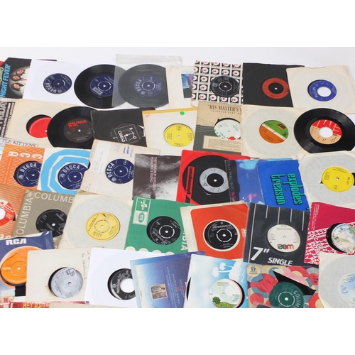 1449 - Collection of 45rpm records including Freddie Mercury, The Bee Gees, Shirley Bassey, The Bachelors, ... 