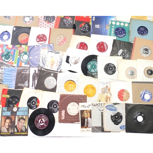 1449 - Collection of 45rpm records including Freddie Mercury, The Bee Gees, Shirley Bassey, The Bachelors, ... 