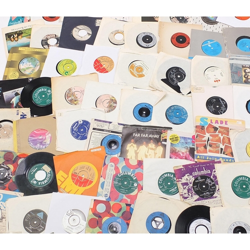 1434 - Collection of 45rpm records including The Beatles, Showaddy Waddy, Status Quo, David Essex, Gary Gli... 