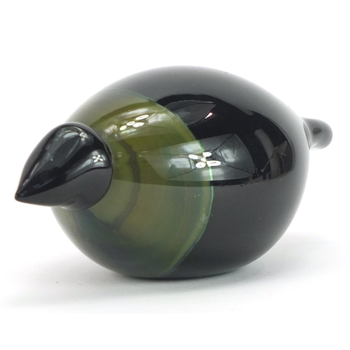 27 - Oiva Toikka for Iittala, Finnish glass bird paperweight, paper label and signed to the base, 14cm in... 