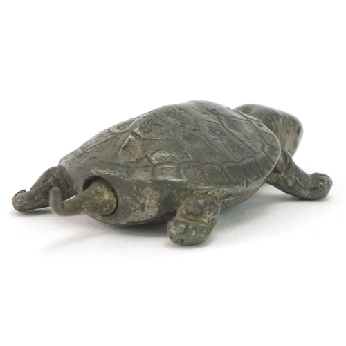 192 - Novelty cast metal propelling pencil in the form of a tortoise, 5.5cm in length