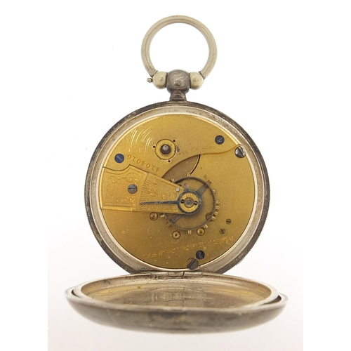 1837 - Waltham, gentlemen's silver open face pocket watch with enamelled dial, the movement numbered 410401... 