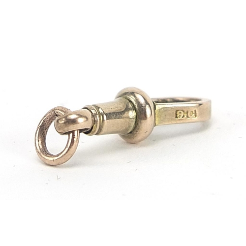 1906 - 9ct gold jewellery clasp, 2.5cm in length, 1.9g