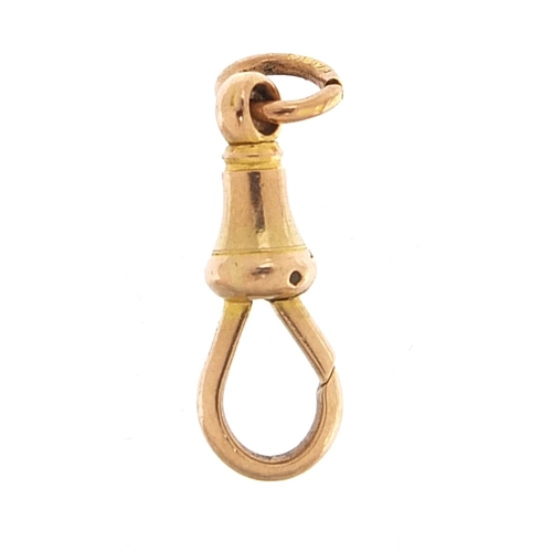 2045 - 9ct rose gold swivel jewellery clasp, 2.5cm in length, 1.7g