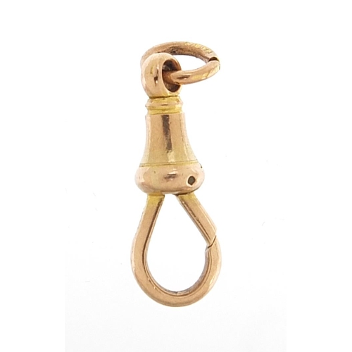 2045 - 9ct rose gold swivel jewellery clasp, 2.5cm in length, 1.7g