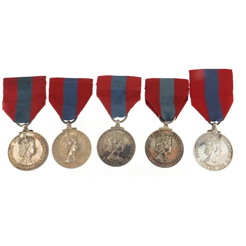 2306 - Five British military Elizabeth II Imperial Service medals with cases awarded to Alfred Ernest McQui... 