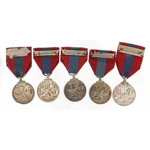 2306 - Five British military Elizabeth II Imperial Service medals with cases awarded to Alfred Ernest McQui... 