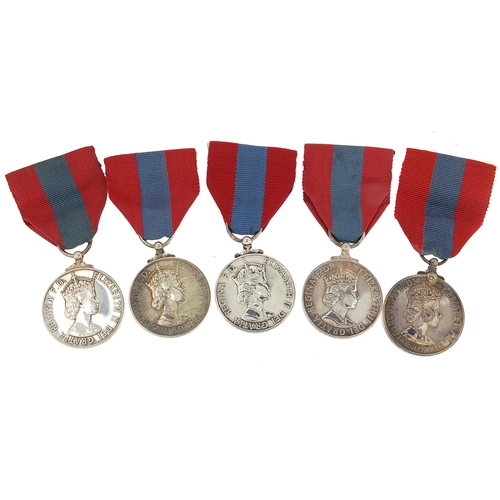 2312 - Five British military Elizabeth II Imperial Service medals with cases awarded to Maurice Ernest Firt... 