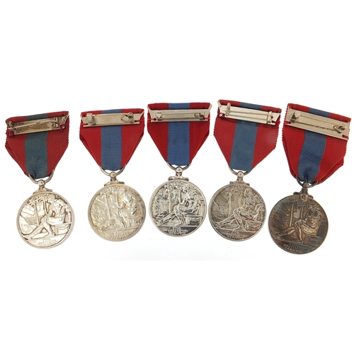 2312 - Five British military Elizabeth II Imperial Service medals with cases awarded to Maurice Ernest Firt... 