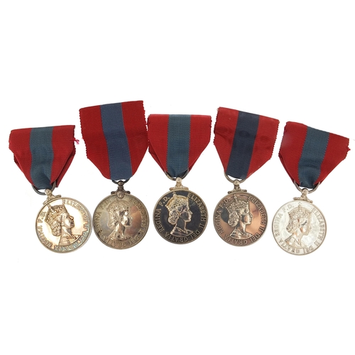 2308 - Five British military Elizabeth II Imperial Service medals with cases awarded to Thomas Silcock, Joh... 