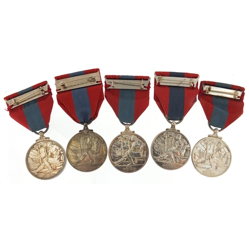 2308 - Five British military Elizabeth II Imperial Service medals with cases awarded to Thomas Silcock, Joh... 