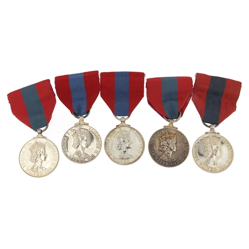 2309 - Five British military Elizabeth II Imperial Service medals with cases awarded to William Henry Mitch... 