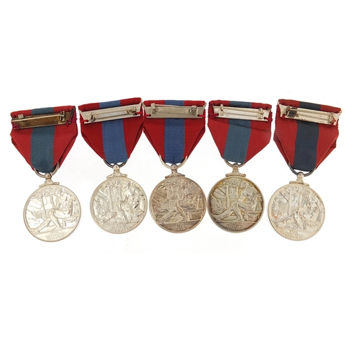 2309 - Five British military Elizabeth II Imperial Service medals with cases awarded to William Henry Mitch... 