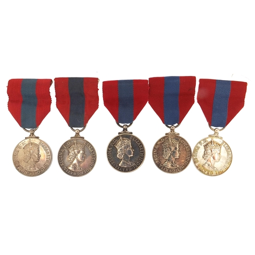 2307 - Five British military Elizabeth II Imperial Service medals with cases awarded to John Rogerson, Jame... 