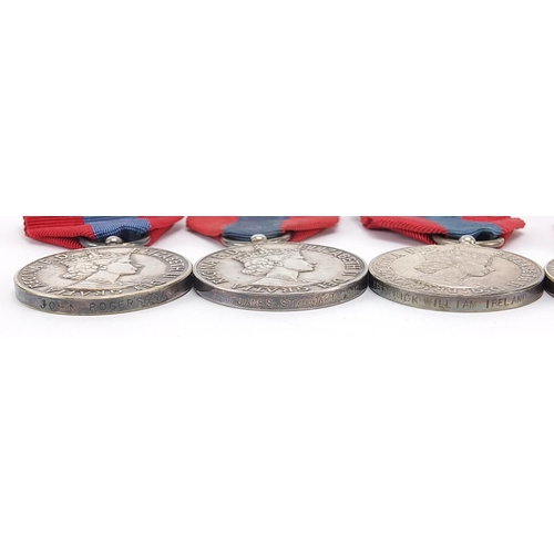 2307 - Five British military Elizabeth II Imperial Service medals with cases awarded to John Rogerson, Jame... 