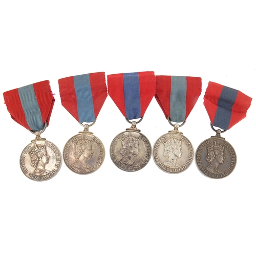 2304 - Five British military Elizabeth II Imperial Service medals with cases awarded to Francis Walker Hewi... 