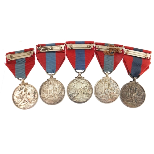 2304 - Five British military Elizabeth II Imperial Service medals with cases awarded to Francis Walker Hewi... 