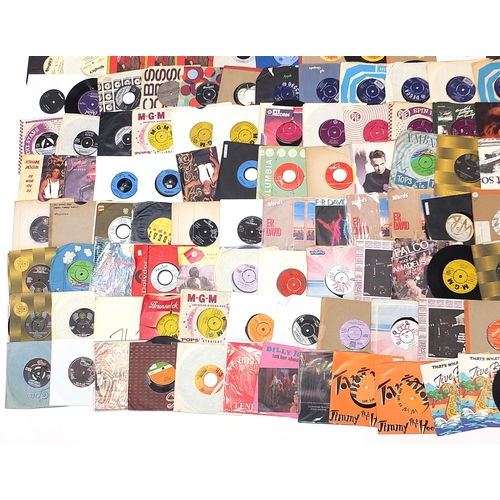 1438 - Collection of 45rpm records including The Bee Gees, The Floaters, The Goodies, George Harrison, Tom ... 