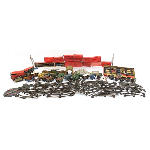 1333 - Hornby O gauge model railway locomotives and accessories, some with boxes including Southern 329 loc... 