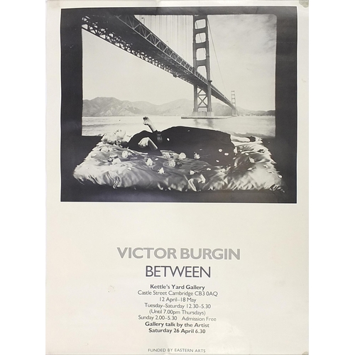 1499 - Collection of vintage art posters including Victor Burgin, Between, Kettles Yard Gallery and Royal A... 