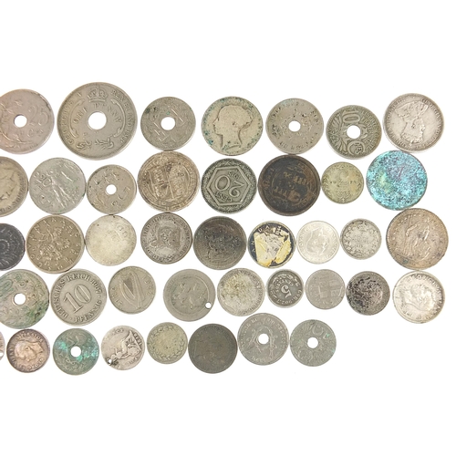 1584 - Collection of 19th century and later British and foreign coinage, some silver, 185g