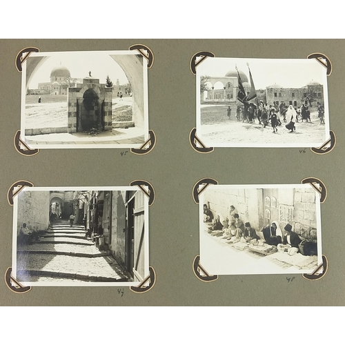 1503 - Good collection of 1930s black and white photographs relating to Egypt arranged in an album, includi... 