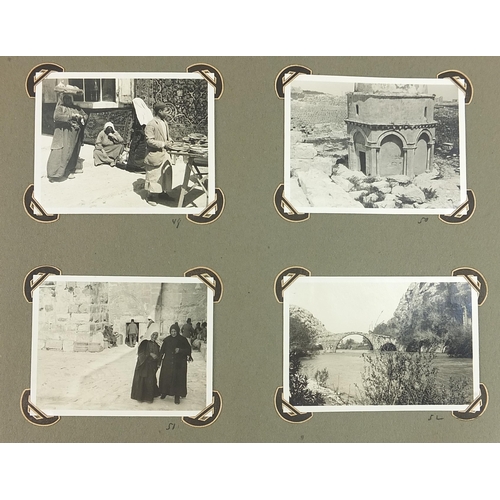 1503 - Good collection of 1930s black and white photographs relating to Egypt arranged in an album, includi... 