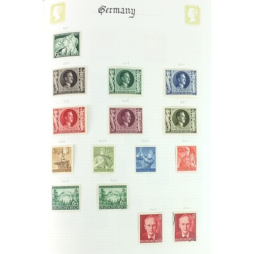 1529 - Collection of German stamps arranged in a Stanley Gibbons album including some Third Reich