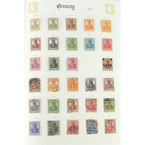 1529 - Collection of German stamps arranged in a Stanley Gibbons album including some Third Reich