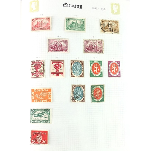 1529 - Collection of German stamps arranged in a Stanley Gibbons album including some Third Reich