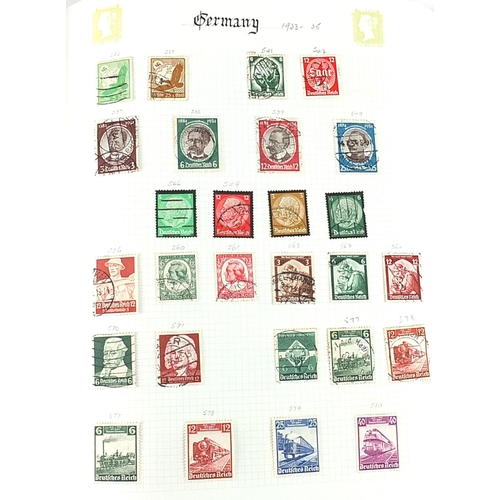 1529 - Collection of German stamps arranged in a Stanley Gibbons album including some Third Reich