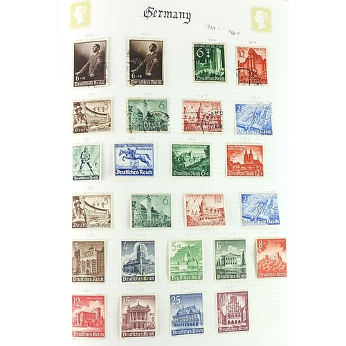 1529 - Collection of German stamps arranged in a Stanley Gibbons album including some Third Reich