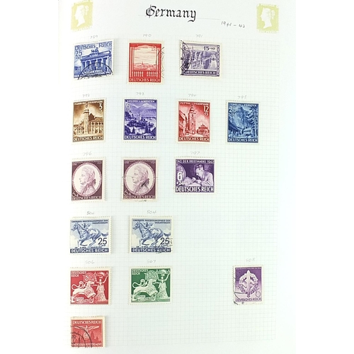 1529 - Collection of German stamps arranged in a Stanley Gibbons album including some Third Reich