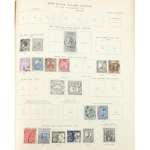 1528 - Collection of early Empire and Commonwealth stamps arranged in an album