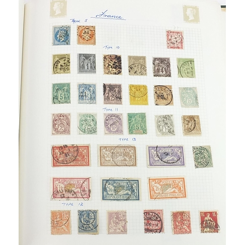 1527 - Collection of French stamps arranged in a Stanley Gibbons album