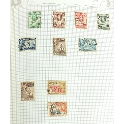 1538 - Collection of world stamps arranged in an album including Canada, Commonwealth and Great Britain