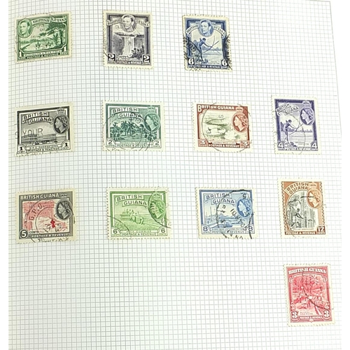 1538 - Collection of world stamps arranged in an album including Canada, Commonwealth and Great Britain